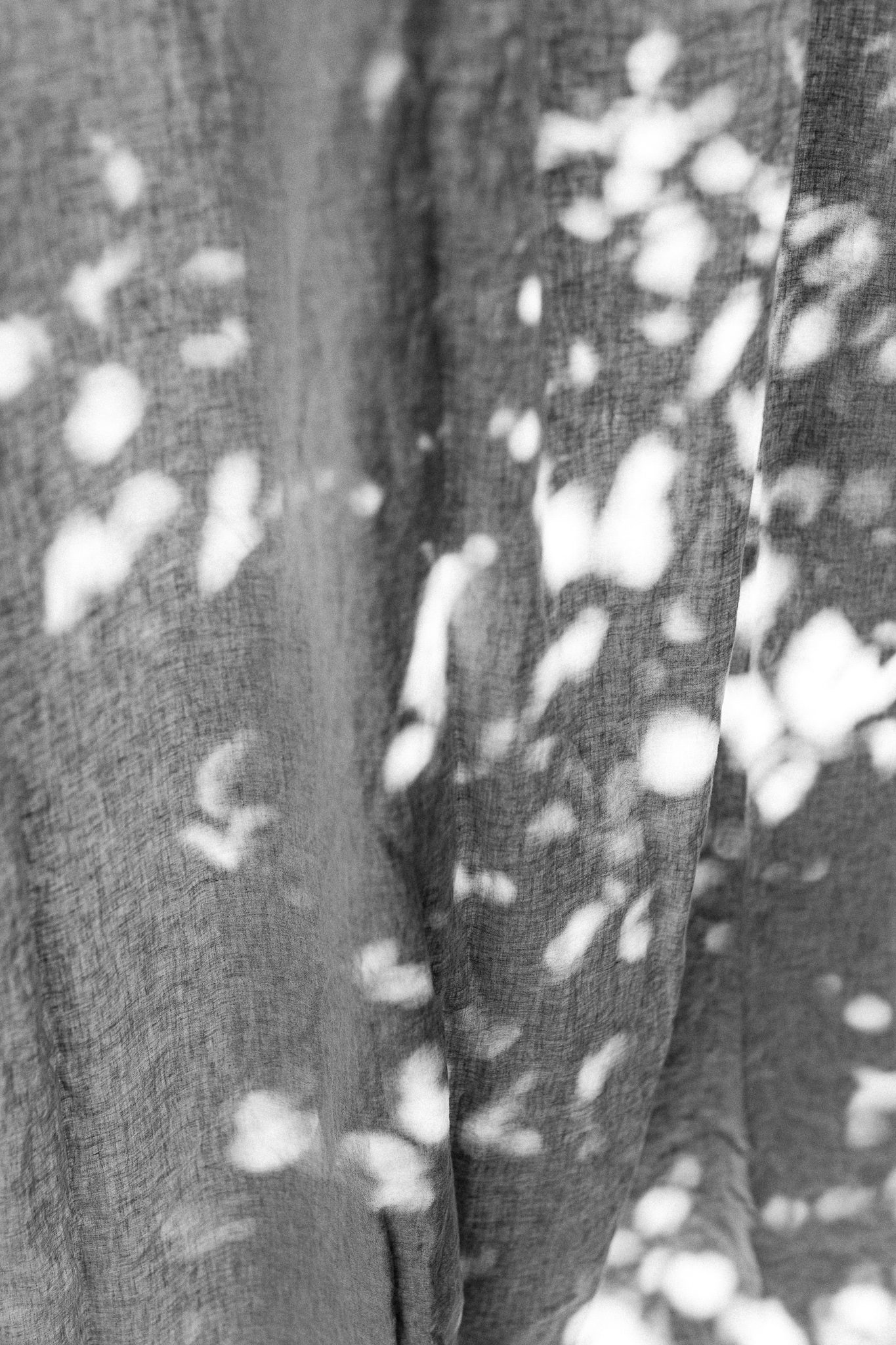 Black and white image of curtain